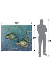 JQ Licensing Tangled Crappie Fishing Silky Touch Super Soft Throw Blanket 152 X 127 cm in White - thumbnail 5