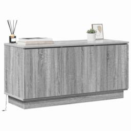 Berkfield Home TV Cabinet Grey Sonoma 100x38x49 cm Engineered Wood - Size: 100 x 38 x 49 cm - thumbnail 3