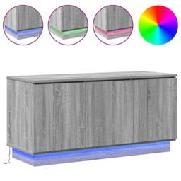 Berkfield Home TV Cabinet Grey Sonoma 100x38x49 cm Engineered Wood - Size: 100 x 38 x 49 cm - thumbnail 4