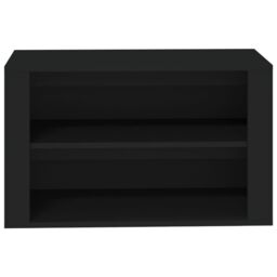 Berkfield Home Shoe Rack Black 75x35x45 cm Engineered Wood - Size: 75 x 35 x 45 cm - thumbnail 5