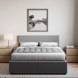 Home Discount Vida Designs Veronica Double Ottoman Bed Frame Velvet Fabric UKFR in Dark Grey - thumbnail 3