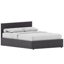 Home Discount Vida Designs Veronica Double Ottoman Bed Frame Velvet Fabric UKFR in Dark Grey - thumbnail 6