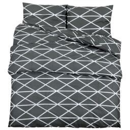 Berkfield Home Duvet Cover Set Grey 240x220 cm Cotton - thumbnail 2