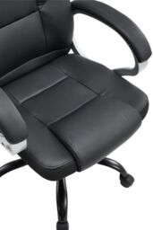 Living and Home Swivel Gaming Office Chair with Casters in Black - thumbnail 6