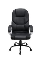 Living and Home Swivel Gaming Office Chair with Casters in Black - thumbnail 2