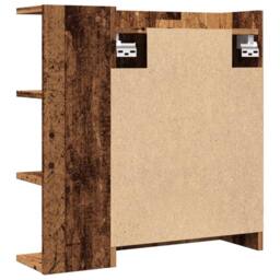 Berkfield Home Bathroom Mirror Cabinet Old Wood 62.5x20.5x64 cm Engineered Wood in Brown - thumbnail 7