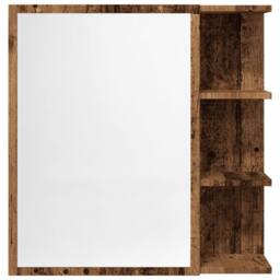 Berkfield Home Bathroom Mirror Cabinet Old Wood 62.5x20.5x64 cm Engineered Wood in Brown - thumbnail 4