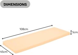 Marco Paul Pack of 2 Cream Garden Bench Cushion Waterproof - thumbnail 2