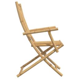 Berkfield Home Folding Garden Chairs 2 pcs 53x66x99 cm Bamboo in Brown - Size: 53 x 66 x 99 cm - thumbnail 6