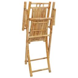 Berkfield Home Folding Garden Chairs 2 pcs 53x66x99 cm Bamboo in Brown - Size: 53 x 66 x 99 cm - thumbnail 8