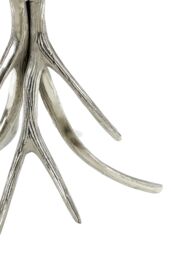 Orsina Antler Base Round Table, Monochrome Side Table with Black Marble Top, Decorative Round End Table - thumbnail 4