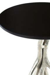 Orsina Antler Base Round Table, Monochrome Side Table with Black Marble Top, Decorative Round End Table - thumbnail 3