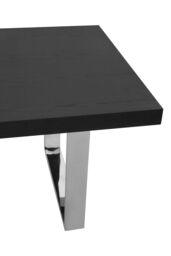 Orsina Classic Minimalist Design Dining Table, Spacious Kitchen Table, Luxe Lounge Table, Garden Table For Patio in Black - thumbnail 6
