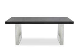 Orsina Classic Minimalist Design Dining Table, Spacious Kitchen Table, Luxe Lounge Table, Garden Table For Patio in Black - thumbnail 7