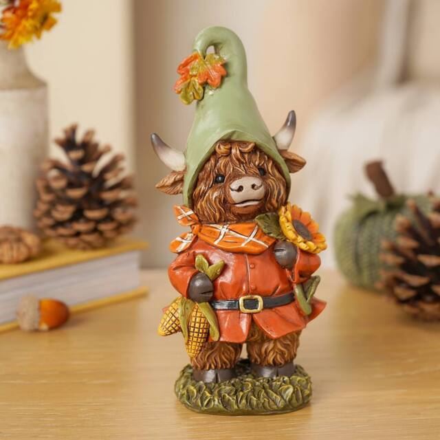 Country Living Autumn Highland Cow Ornament - image 1