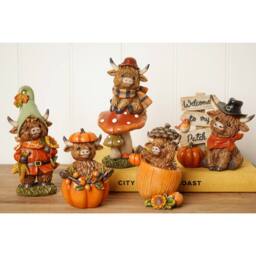 Country Living Autumn Highland Cow Ornament - thumbnail 6