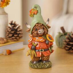 Country Living Autumn Highland Cow Ornament - thumbnail 1