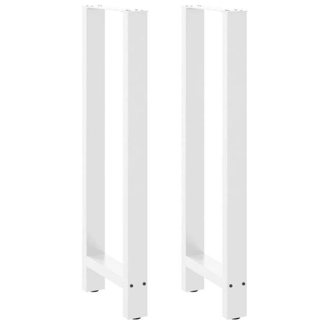 Berkfield Home Coffee Table Legs White 2 pcs 40x(110-111) cm Steel - image 1