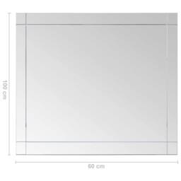 Berkfield Home Wall Mirror 100x60 cm Glass in Silver - thumbnail 6