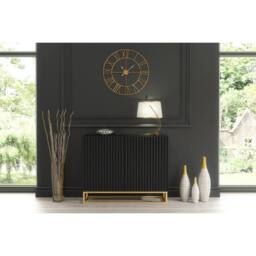 Mex Furniture LTD Sideboard Ripple 100cm - Black with Fluted Doors - thumbnail 2