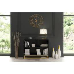 Mex Furniture LTD Sideboard Ripple 100cm - Black with Fluted Doors - thumbnail 3