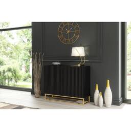 Mex Furniture LTD Sideboard Ripple 100cm - Black with Fluted Doors - thumbnail 6