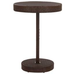 Berkfield Home 5 Piece Garden Bar Set with Cushions Poly Rattan Brown - thumbnail 6