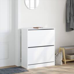 Berkfield Home Shoe Cabinet White 80x34x96.5 cm Engineered Wood - thumbnail 3