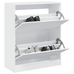 Berkfield Home Shoe Cabinet White 80x34x96.5 cm Engineered Wood - thumbnail 2