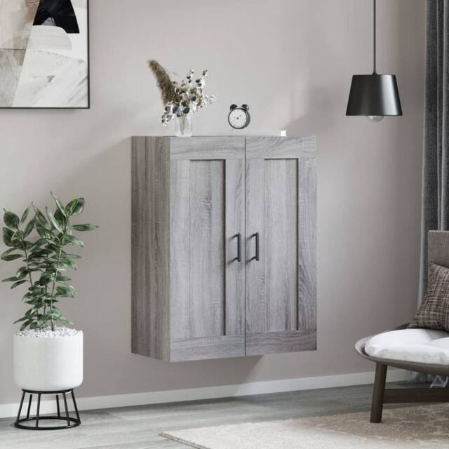 Berkfield Home Wall Mounted Cabinet Grey Sonoma 69.5x34x90 cm Engineered Wood - image 1