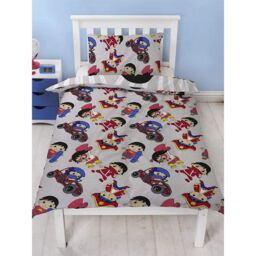 Ryan's World Men's Group Duvet Cover Set in Grey - Size: Single - thumbnail 2
