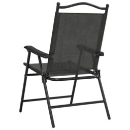 Berkfield Home Folding Garden Chairs 2 pcs Melange Grey Steel & Textilene - thumbnail 7