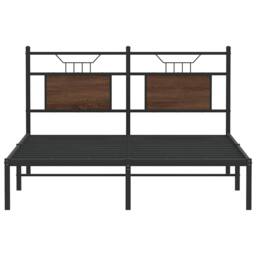 Berkfield Home Bed Frame without Mattress Brown Oak 137x190 cm Engineered Wood - thumbnail 6