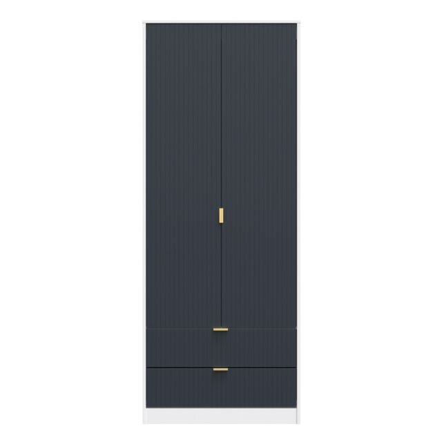 Ready Assembled 2 U Bexley 2 Door 2 Drawer Wardrobe (Ready Assembled) in Dark Blue - image 1