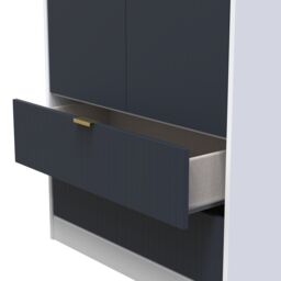 Ready Assembled 2 U Bexley 2 Door 2 Drawer Wardrobe (Ready Assembled) in Dark Blue - thumbnail 6