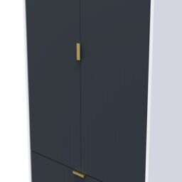 Ready Assembled 2 U Bexley 2 Door 2 Drawer Wardrobe (Ready Assembled) in Dark Blue - thumbnail 4