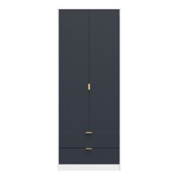Ready Assembled 2 U Bexley 2 Door 2 Drawer Wardrobe (Ready Assembled) in Dark Blue - thumbnail 1