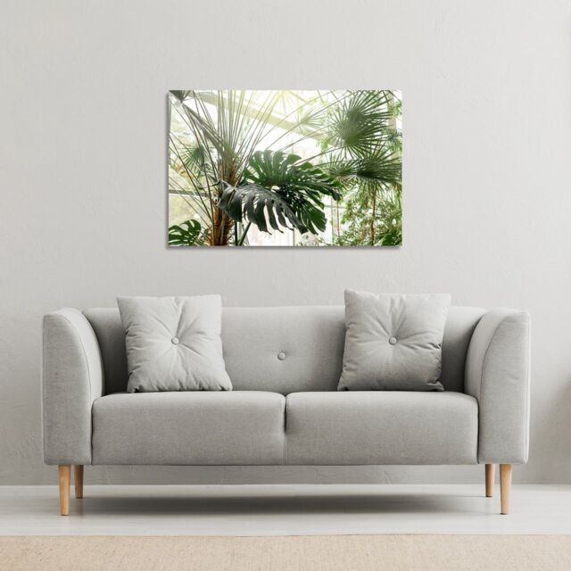 Benjamin Tate Design Green plants in botanical garde (Canvas Print) / 127 x 101 x 4cm in Natural - Size: 127 x 101 x 4 cm - image 1