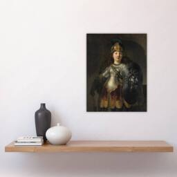 "Artery8 Bellona Roman Goddess of War Rembrandt Wall Art Poster Print in Grey - Size: W18"" x H24""" - thumbnail 4