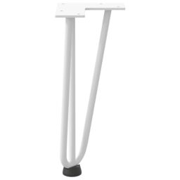 Berkfield Home Hairpin Table Legs 4 pcs White 30 cm Solid Steel - thumbnail 6