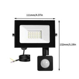 Kelvenix Outdoor Garden LED PIR Motion Floodlight - Waterproof Security Light in Black - thumbnail 2