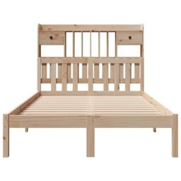 Berkfield Home Bookcase Bed without Mattress 135x190 cm Double Solid Wood Pine in Brown - thumbnail 4