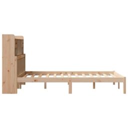Berkfield Home Bookcase Bed without Mattress 135x190 cm Double Solid Wood Pine in Brown - thumbnail 5