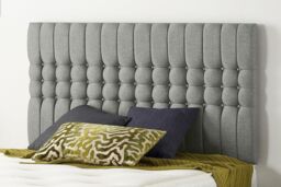 Somnior Galaxy Sprung Memory Foam Divan Bed with Headboard In Linen Fabric in Silver - Size: Double - thumbnail 5