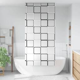 Berkfield Home Shower Roller Blind 90x240 cm Fabric Width 86 cm in White - thumbnail 2