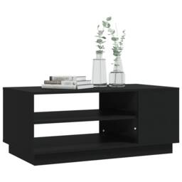Berkfield Home Modern Coffee Table Black 102x55x43 cm Engineered Wood - Size: 102 x 55 x 43 cm - thumbnail 4