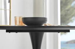FurnitureboxUK Elina White Marble Effect Round Dining Table with 2 Tan Delta Chairs - thumbnail 6
