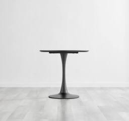 FurnitureboxUK Elina White Marble Effect Round Dining Table with 2 Tan Delta Chairs - thumbnail 8