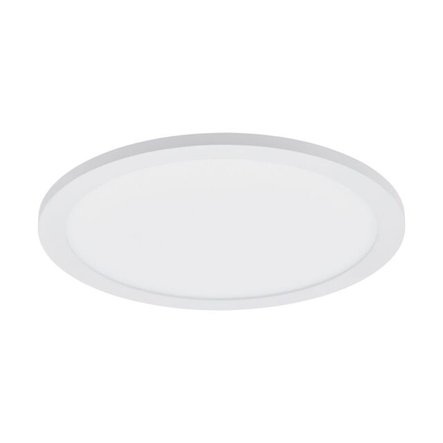 Loops 300mm Modern Sleek Ceiling Light White Slim Round Low Profile 17W LED 4000K - image 1