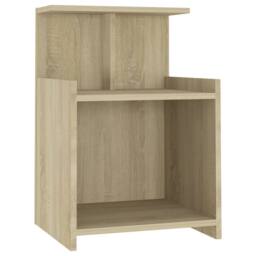 Berkfield Home Bed Cabinets 2 pcs Sonoma Oak 40x35x60 cm Engineered Wood in Light Brown - Size: 40 x 35 x 60 cm - thumbnail 3